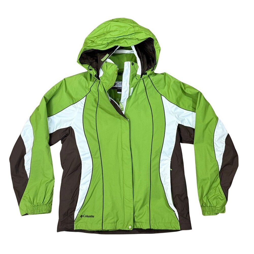 Columbia Interchange Waterproof Ski Jacket – Brown/White/Olive (Women’s Medium)